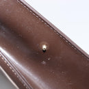 Salvatore Ferragamo Gancini Tote Bag Patent Dark Brown Gold Tone Auth BA16946-15