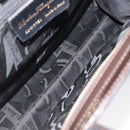 Salvatore Ferragamo Gancini Tote Bag Patent Dark Brown Gold Tone Auth BA16946-19
