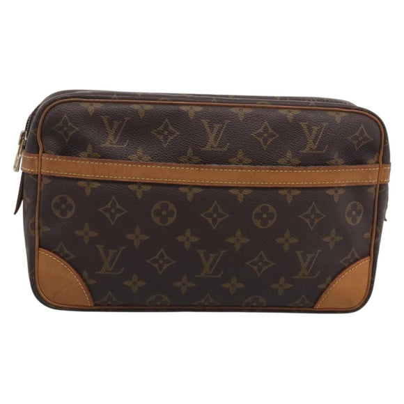 LOUIS VUITTON Monogram Compiegne 28 Clutch Bag M51845 LV Auth BA16951