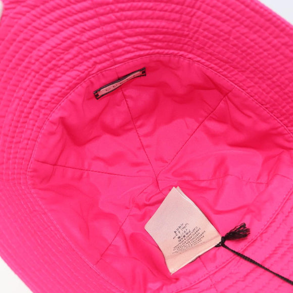 GUCCI GG Marmont Bucket Hat Nylon Pink Gold Tone 729470 Auth BA16952M