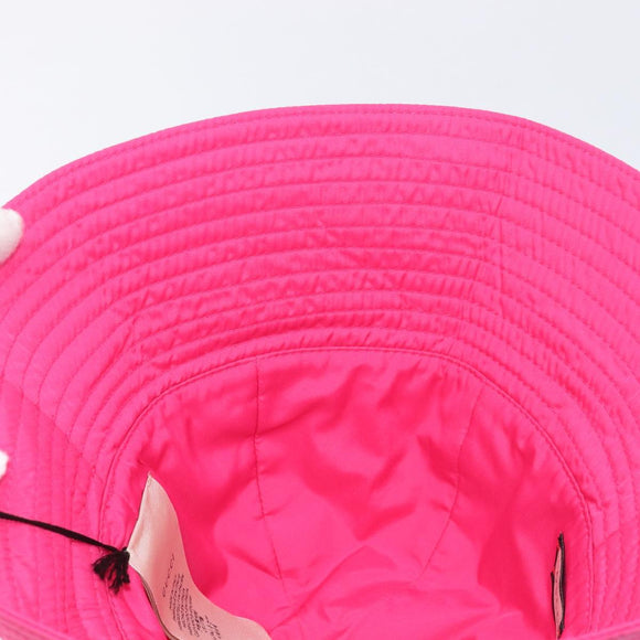 GUCCI GG Marmont Bucket Hat Nylon Pink Gold Tone 729470 Auth BA16952M