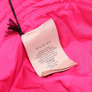 GUCCI GG Marmont Bucket Hat Nylon Pink Gold Tone 729470 Auth BA16952M-16