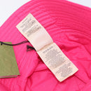 GUCCI GG Marmont Bucket Hat Nylon Pink Gold Tone 729470 Auth BA16952M-17