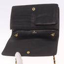 CHANEL Chain Shoulder Bag Patent Black Gold Tone CC Auth BA16956-17