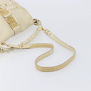 Miu Miu Matelasse Hand Bag Leather 2way Ivory Gold Tone Auth BA16957-10