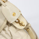 Miu Miu Matelasse Hand Bag Leather 2way Ivory Gold Tone Auth BA16957-19