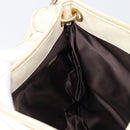 Miu Miu Matelasse Hand Bag Leather 2way Ivory Gold Tone Auth BA16957-26