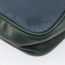LOEWE Velazquez Shoulder Bag Leather Green Gold Tone Auth BA16958-13
