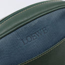 LOEWE Velazquez Shoulder Bag Leather Green Gold Tone Auth BA16958-15