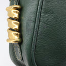 LOEWE Velazquez Shoulder Bag Leather Green Gold Tone Auth BA16958-17
