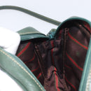 LOEWE Velazquez Shoulder Bag Leather Green Gold Tone Auth BA16958-21