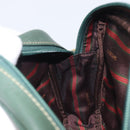 LOEWE Velazquez Shoulder Bag Leather Green Gold Tone Auth BA16958-22