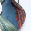 LOEWE Velazquez Shoulder Bag Leather Green Gold Tone Auth BA16958-23