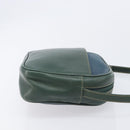 LOEWE Velazquez Shoulder Bag Leather Green Gold Tone Auth BA16958-4