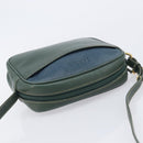 LOEWE Velazquez Shoulder Bag Leather Green Gold Tone Auth BA16958-6