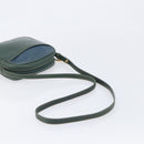 LOEWE Velazquez Shoulder Bag Leather Green Gold Tone Auth BA16958-7