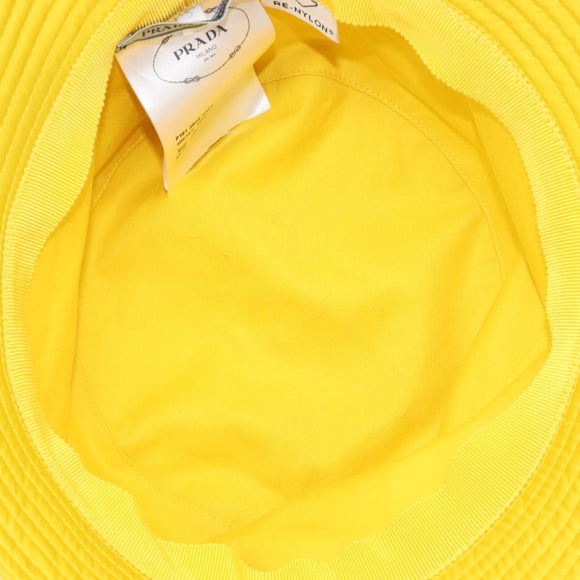 PRADA Bucket Hat Nylon Yellow Silver Auth BA16960M