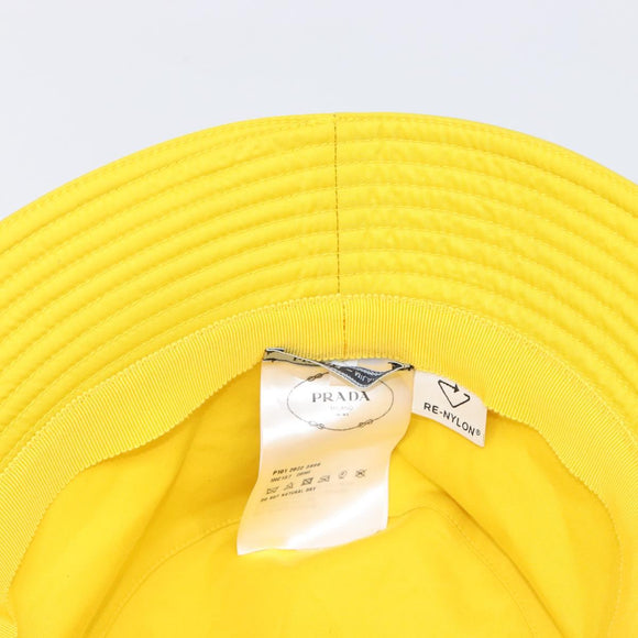 PRADA Bucket Hat Nylon Yellow Silver Auth BA16960M