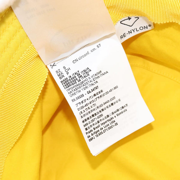 PRADA Bucket Hat Nylon Yellow Silver Auth BA16960M