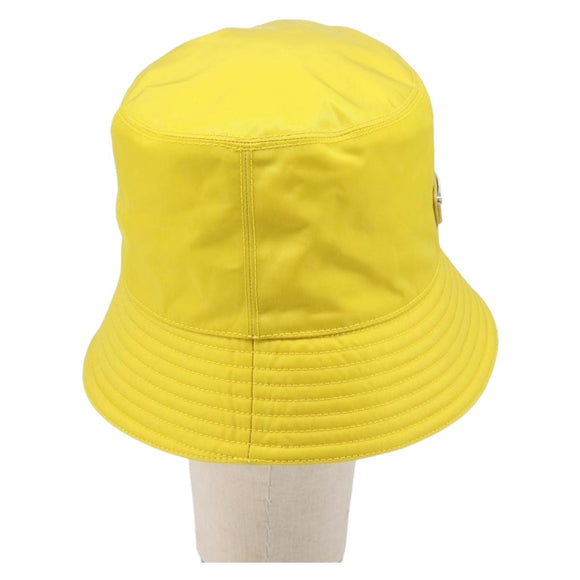PRADA Bucket Hat Nylon Yellow Silver Auth BA16960M