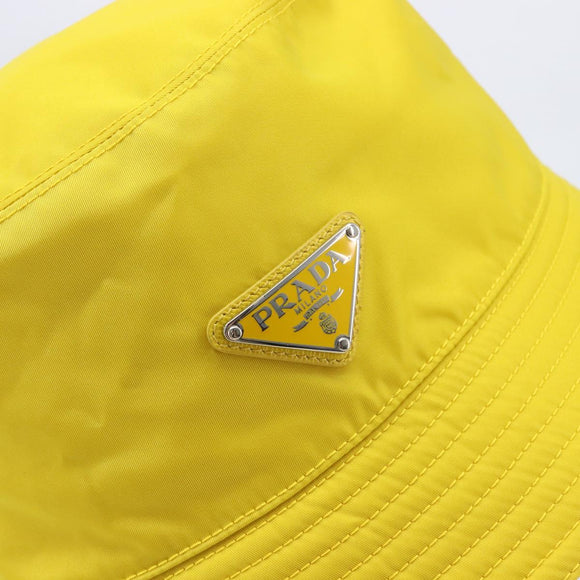 PRADA Bucket Hat Nylon Yellow Silver Auth BA16960M