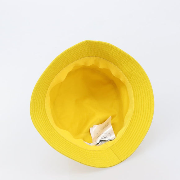 PRADA Bucket Hat Nylon Yellow Silver Auth BA16960M