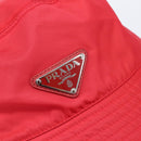 PRADA Bucket Hat Nylon Red Silver Auth BA16961M-6