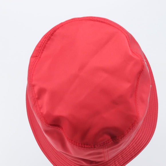 PRADA Bucket Hat Nylon Red Silver Auth BA16961M