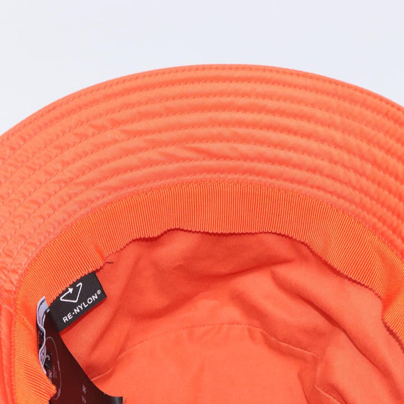 PRADA Bucket Hat Nylon Orange Silver Auth BA16962M