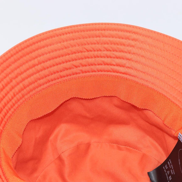 PRADA Bucket Hat Nylon Orange Silver Auth BA16962M