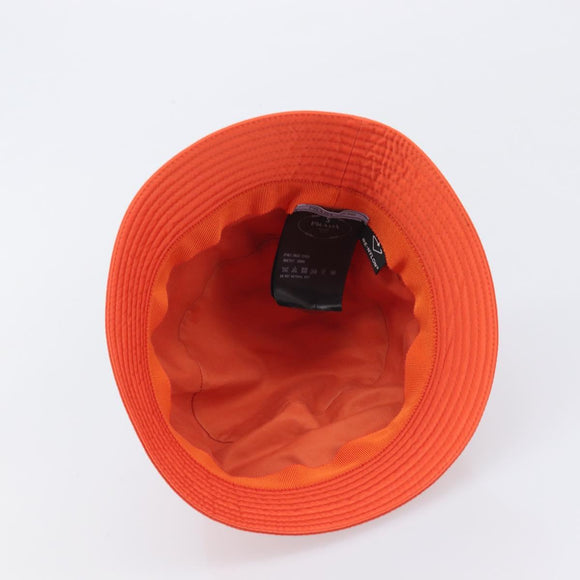 PRADA Bucket Hat Nylon Orange Silver Auth BA16962M