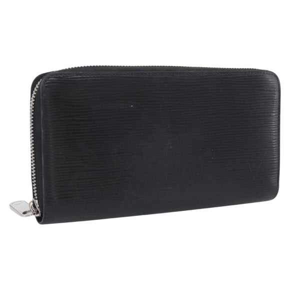 LOUIS VUITTON Epi Zippy Wallet Long Wallet Black M64838 LV Auth BA16969