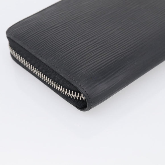 LOUIS VUITTON Epi Zippy Wallet Long Wallet Black M64838 LV Auth BA16969