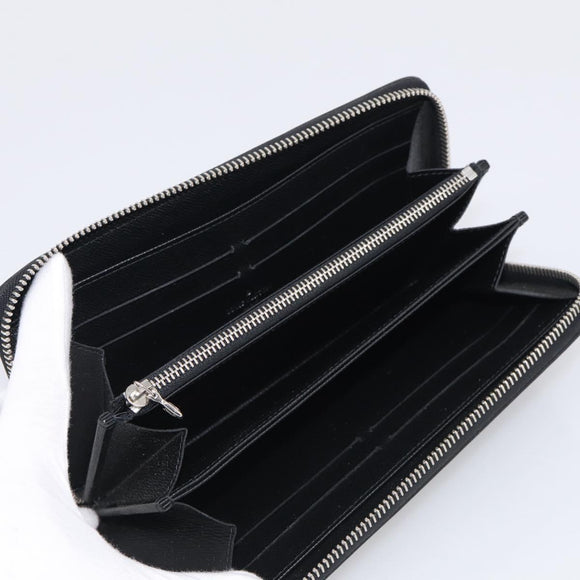 LOUIS VUITTON Epi Zippy Wallet Long Wallet Black M64838 LV Auth BA16969