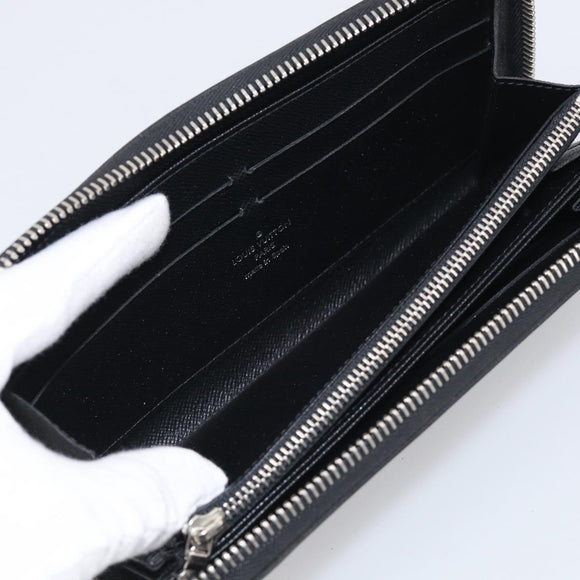 LOUIS VUITTON Epi Zippy Wallet Long Wallet Black M64838 LV Auth BA16969