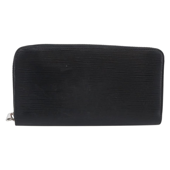 LOUIS VUITTON Epi Zippy Wallet Long Wallet Black M64838 LV Auth BA16969