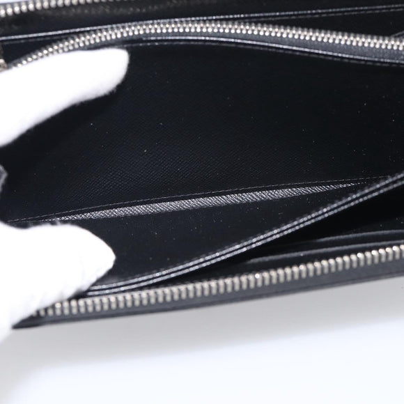 LOUIS VUITTON Epi Zippy Wallet Long Wallet Black M64838 LV Auth BA16969