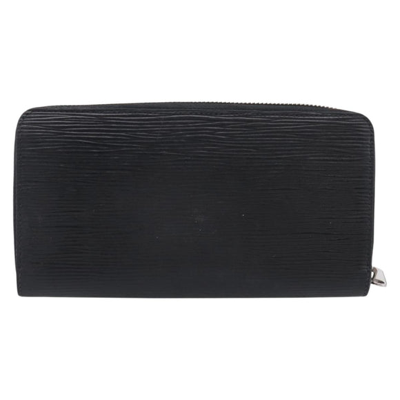 LOUIS VUITTON Epi Zippy Wallet Long Wallet Black M64838 LV Auth BA16969
