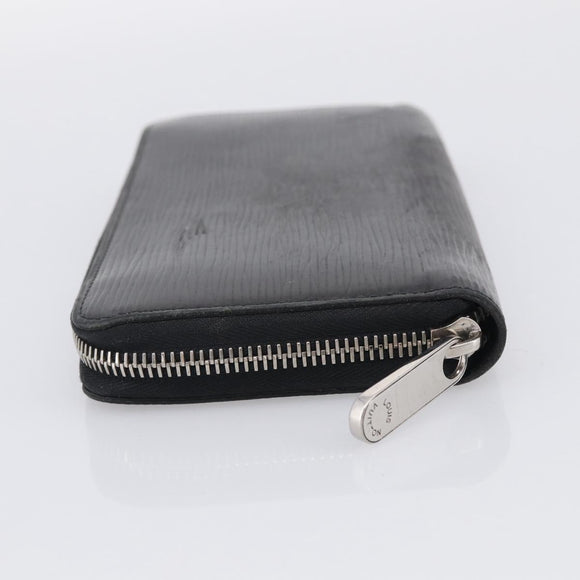 LOUIS VUITTON Epi Zippy Wallet Long Wallet Black M64838 LV Auth BA16969
