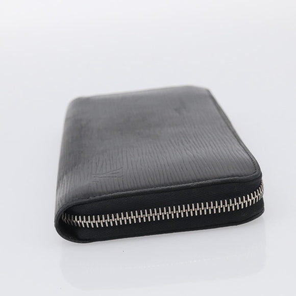 LOUIS VUITTON Epi Zippy Wallet Long Wallet Black M64838 LV Auth BA16969