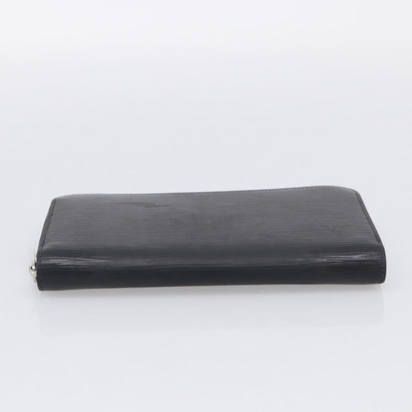 LOUIS VUITTON Epi Zippy Wallet Long Wallet Black M64838 LV Auth BA16969