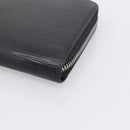 LOUIS VUITTON Epi Zippy Wallet Long Wallet Black M64838 LV Auth BA16969-8