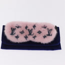 LOUIS VUITTON Mask Someille Eye Mask Fur Pink Black R97454 LV Auth BA16978M-9