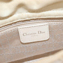 Christian Dior Lady Dior Hand Bag Canvas 2way White Silver Auth BA16979V-23