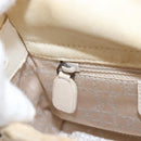 Christian Dior Lady Dior Hand Bag Canvas 2way White Silver Auth BA16979V-27