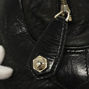 BALLY Shoulder Bag Leather Black Gold Auth BA1698-14