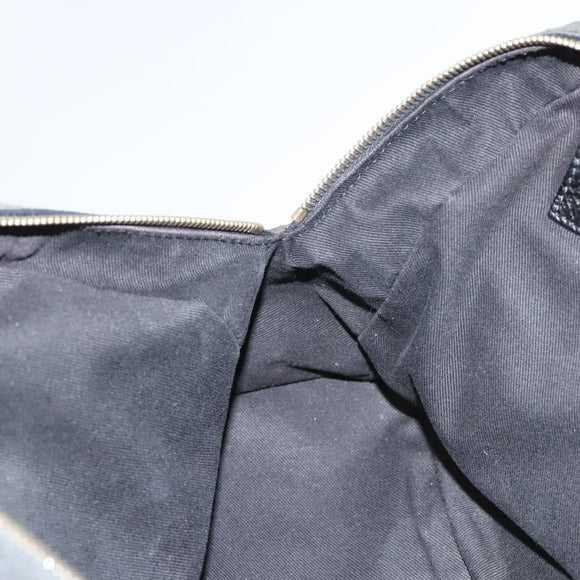 BALLY Shoulder Bag Leather Black Gold Auth BA1698