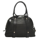 BALLY Shoulder Bag Leather Black Gold Auth BA1698-3