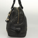 BALLY Shoulder Bag Leather Black Gold Auth BA1698-4