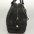 BALLY Shoulder Bag Leather Black Gold Auth BA1698-5